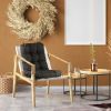 Rocking Chair Cushion 2 Pieces Back Seat Sets with Non-Slip Ties Polyester Fiber Filling 
Comfortable for Indoor Home Office Car