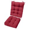 Rocking Chair Cushion 2 Pieces Back Seat Sets with Non-Slip Ties Polyester Fiber Filling 
Comfortable for Indoor Home Office Car
