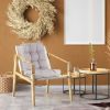 Rocking Chair Cushion 2 Pieces Back Seat Sets with Non-Slip Ties Polyester Fiber Filling 
Comfortable for Indoor Home Office Car
