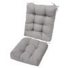 Rocking Chair Cushion 2 Pieces Back Seat Sets with Non-Slip Ties Polyester Fiber Filling 
Comfortable for Indoor Home Office Car
