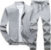 Men's Sports and Leisure Two-pieces Suits Loose Outfits Round Neckline Sweaters and Pants Sets