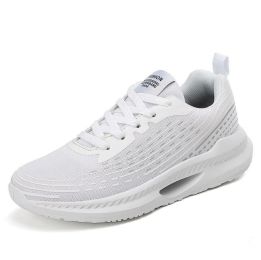 Walking Shoes Lightweight Running Tennis Sneakers (Color: White, size: 7)