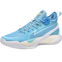 New couple basketball shoes men's sports shoes women's breathable cushioning non-slip wear-resistant gym training sports shoes (Color: Blue, size: 37)