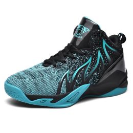 Men's Basketball Shoes Non-Slip Wear-Resistant Men's Sports Shoes Breathable Basketball Shoes Large Size (Color: Green, size: 36)