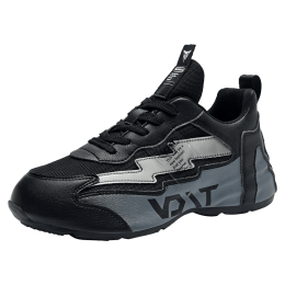New men's wear-resistant non-slip cushioning basketball shoes combat sports shoes breathable tennis sneakers men's zapatillas (Color: Black, size: 45)