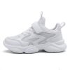 Women Children Mesh Leather Casual Shoes Soft Breathable Cozy Boy Girl Kids Running Sneaker Student Spring Summer Autumn Outdoor