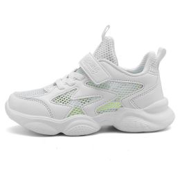 Women Children Mesh Leather Casual Shoes Soft Breathable Cozy Boy Girl Kids Running Sneaker Student Spring Summer Autumn Outdoor (Color: Single Mesh Upper, size: 34)