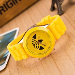 Luxury Brand Women Colorful Silicone Jelly Quartz Watch Men Casual Sports Wristwatch Ladies Fashion Dress Watch Relogio Clock (Color: Yellow, size: 1)