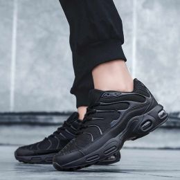 New Arrival Cushion Mesh Breathable Running Shoes Army Green Light Summer Walking Shoes Men Women Sneakers Hombre Big Size 39-47 (Color: Black 0138, size: 40)