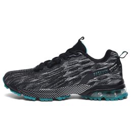 New Arrival Men Walking Running Shoes Summer Breathable Outdoor Sport Training Sneakers for Men Big Size Athletic Trainers 2022 (Color: Gray Green, size: 45)