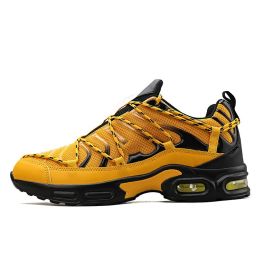 Running Shoes Air Cushion Fitness Sneakers Trainers Outdoor Mens Breathable Male Lightweight Sport Shoes for Men Chaussure Homme (Color: 106 Huang, size: 42)