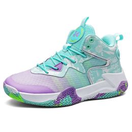 Basketball shoes men's sports shoes high quality sports shoes track and field men and women couple shoes 35-45 yards (Color: Moonlight, size: 38)