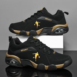 Men's Sneakers 2022 New Men's Running Shoes Outdoor Anti-skid Sports Running Shoes Fashion Men's Sports Shoes Basketball Shoes (Color: Black And White, size: 38)