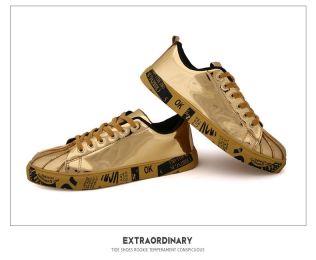 Hot Sale Unisex Gold Trend Sneakers For Men Hip Hop Casual Mens Shoes Tennis Big Size46 Men Sports Running Shoes Travel (Color: 558Black, size: 39)