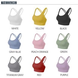 Nylon Top Women Bra Sexy Top Woman Breathable Underwear Women Fitness Yoga Sports Bra For Women Gym 22 Colors (Color: 9 Pairs, size: Xl)