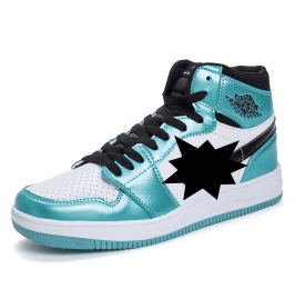 JJ tiger Spring and autumn men and women sports shoes fashion high top leisure sports shoes(35-45 Optional) (Color: White Month, size: 39)