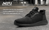 JIEFU Work Shoes for Men; Comfortable Steel Toe Shoes for Standing All Day Non Slip Construction Sneakers; men Sneaker