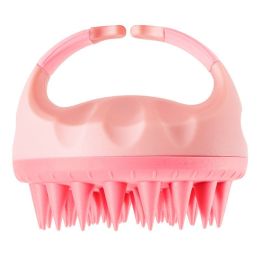 Scalp Scrubber Shampoo Brush Massager Clean Scalp Comb With Handle Hair Washing Brush Scalp Exfoliator Brush Head Scrubber For All Hair Types Styling (Color: Pink)