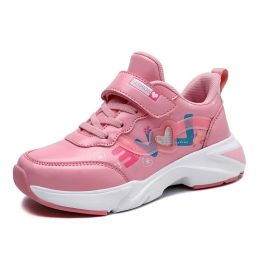 Kids Sport Shoes Waterproof Running Shoes Girls Sneakers Tenis Infantil Pink Breathable Antislip Children Shoes Chaussure Enfant (Color: Pink Girls Sport, size: 32)