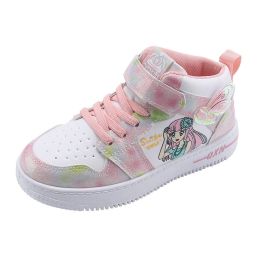 Kids Sport Shoes Waterproof Running Shoes Girls Sneakers Tenis Infantil Pink Breathable Antislip Children Shoes Chaussure Enfant (Color: Pink Sneakers, size: 38)