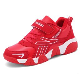 Boys Sneakers Winter Shoes Kids Leather Shoes Fashion Outdoor Kids Running Shoes Comfortable Children Sport Shoe Boots Tenis (Color: Red, size: 36)