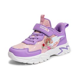 Kids Winter Sneakers Fashion Boys Sweet Cute Girls Sports Shoes Outdoor Flat Sports Shoes Student Casual Child Running Shoes (Color: Purple, size: 30)