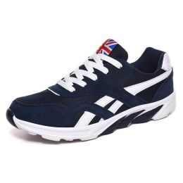 Hot Lightweight Men Mesh Shoes Comfortable Breathable Men's Sneakers Antiskid and Wear-resistant Outdoor Casual Sport Men Shoes (Color: Blue, size: 42)