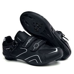 Cycling Sneaker Men Mtb Shoes Self-Locking Cleat Road Bike Boots Flat Bicycle Speed Sneaker Racing Women SPD Pedal Cycling Shoes (Color: Silver Road, size: 37)