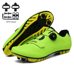 Sapatilha Ciclismo Mtb Men Road Cycling Shoes Speed Sneaker Racing Flat Pedal Women Mountain Bike Boots Spd Bicycle Cleats Shoes (Color: Ivory, size: 45)