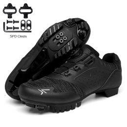 Sapatilha Ciclismo Mtb Men Road Cycling Shoes Speed Sneaker Racing Flat Pedal Women Mountain Bike Boots Spd Bicycle Cleats Shoes (Color: Black Mtb, size: 36)