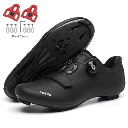 Sapatilha Ciclismo Mtb Men Road Cycling Shoes Speed Sneaker Racing Flat Pedal Women Mountain Bike Boots Spd Bicycle Cleats Shoes (Color: All In Black Road, size: 40)