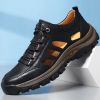 2021 New Summer Men's Sandals Breathable Casual Soft-soled Sports Business Formal Wear Men's Shoes Hollow Thick-soled Sandals