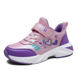 Kids Sport Shoes Waterproof Running Shoes Girls Sneakers Tenis Infantil Pink Breathable Antislip Children Shoes Chaussure Enfant (Color: Purple Girls Sport, size: 34)