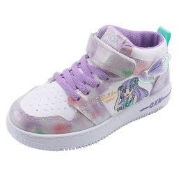 Kids Sport Shoes Waterproof Running Shoes Girls Sneakers Tenis Infantil Pink Breathable Antislip Children Shoes Chaussure Enfant (Color: Purple Sneakers, size: 30)