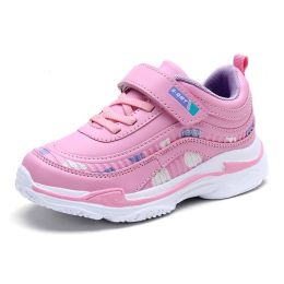 Kids Sport Shoes Waterproof Running Shoes Girls Sneakers Tenis Infantil Pink Breathable Antislip Children Shoes Chaussure Enfant (Color: Pink Girls Shoes, size: 36)