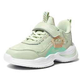 Kids Running Shoes Fashion Boys Sweet Cute Girls Sports Shoes Outdoor Flat Sports Shoes Student Casual Child Winter Sneakers (Color: Green, size: 35)