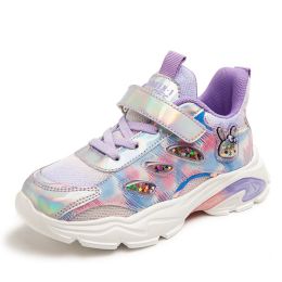 Children's Shoes Girls Sneakers Comfortable Kids Sport Shoes School Girl Running Shoes Athletic Footwear Fashion Tennis Shoes (Color: Purple, size: 36)