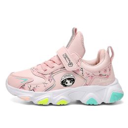Children's Shoes Girls Leather Shoes Kids Sport Shoes For Boys Running Sneakers Casual Sneaker Breathable Cartoon Fashion Shoes (Color: Pink, size: 28)
