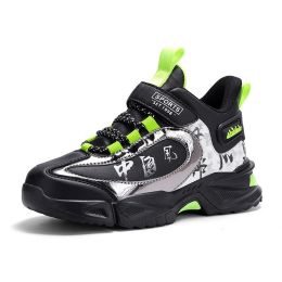 FLARUT Children Winter Running Shoes Snow Sports Shoes Single Cotton Shoes Kids's Sneakers Fashion Trekking Hiking Shoes (Color: Green No Velvet, size: 37)