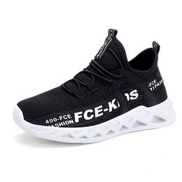 FLARUT Kids Running Shoes Sport Shoes Boys Sneakers Outdoor Light Tenis Basket Footwear Red Black Girl Breathable Soft Shoes (Color: White Boys Sneakers, size: 5.5)