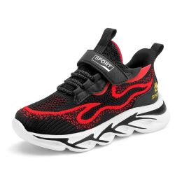 Sports Running Shoes Kids Girls Sneakers Teenager Trainers Breathable Casual Outdoor Tennis Shoes Girl Black Pink Big Size 37-38 (Color: Red Soft Kids Shoe, size: 3)
