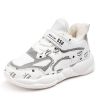 Winter Children Cotton Shoes Plus Velvet Keep Warm Sneakers For Girls Kids Warm Plush Running Shoes Ladies Soft Shoes Anti-slip