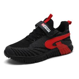 Children's Casual Sneakers Kids Warm Fur Light Soft Flat Running Shoes Snow Winter Sport Shoes Boys Breathable Footwear (Color: Black, size: 39)