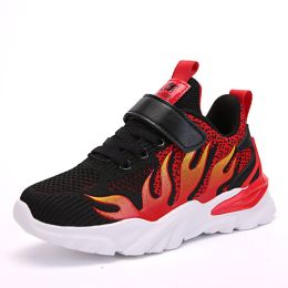 Boys Sneakers Spring Autumn Breathable Soft Non-slip Running Shoes Children Lightweight Outdoor Flat Casual Sports Shoes (Color: Black Sneakers Shoes, size: 29)