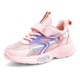 Waterproof Boys Sneakers Air Cushion Sport Shoes Kids Shoes Leather Running Shoes New Big Children Shoes Antislip Tenis Infantil (Color: Pink, size: 4.5)