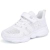 Grey Kids Running Shoes Summer Hollow Sneakers Breathable Mesh Sport Shoes Children Butterfly Pattern Footwear Chaussure Enfant