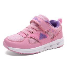 kids sneakers girls sport shoes Spring Autumn Breathable mesh running shoes cushion Outdoor gym Shoes children Tenis Infantil (Color: Pink Girls Shoes, size: 2.5)
