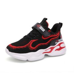 Sports Running Shoes Kids Girls Sneakers Teenager Trainers Breathable Casual Outdoor Tennis Shoes Girl Black Pink Big Size 37-38 (Color: Red Kids Shoes, size: 1)