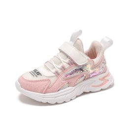 Kids Sneakers Children Shoes Waterproof Running Shoes Non-slip Mesh Trainers Sport Shoes Pink Girls Chaussure Enfant Tenis Shoe (Color: Orange Mesh, size: 3)