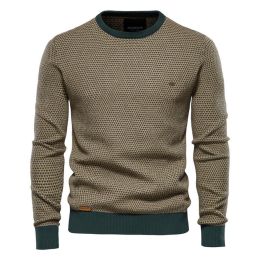 Men's Slim Fit Sweater Casual Knitted Solid Sweaters (Color: Green, size: 2Xl)